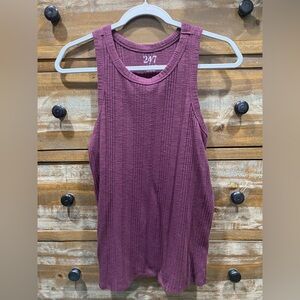 47 Ribbed Tank Top - Plum